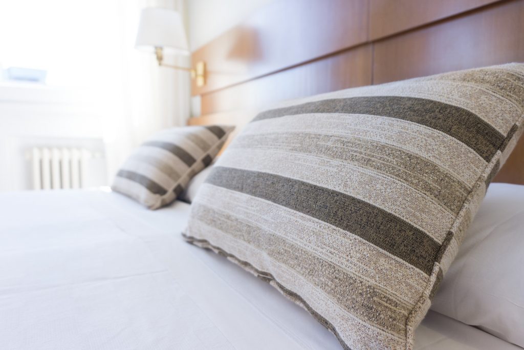 bedroom design, pillows
