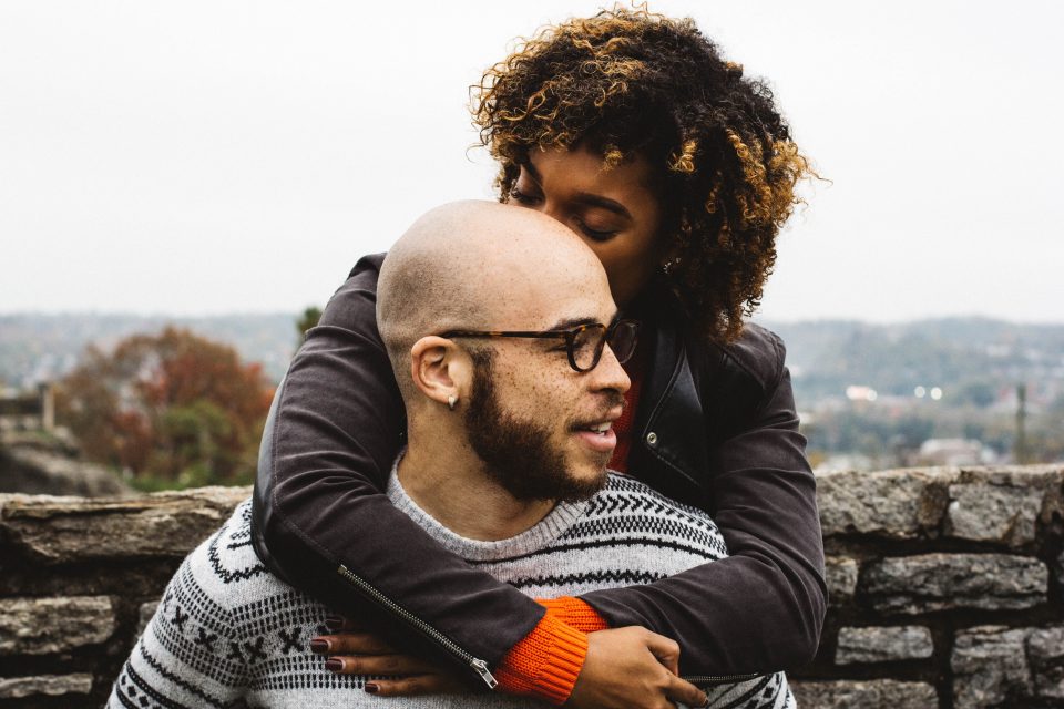 man and woman cuddling, The Best Ways To Deal With Balding